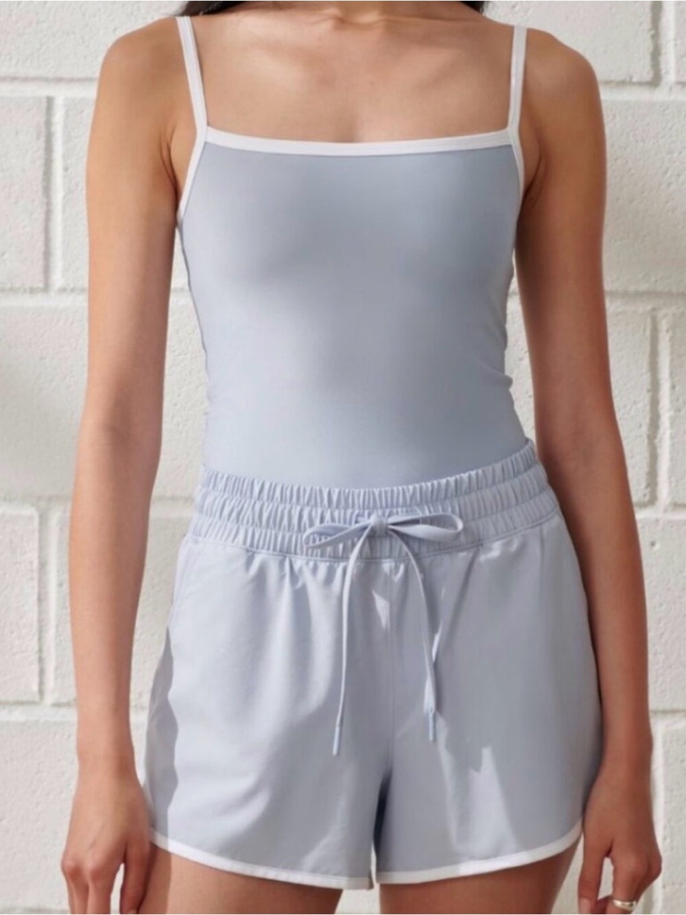 Abercrombie & Fitch | YPB SculptLUX Hybrid Onesie Romper in Blue Smoke Size L